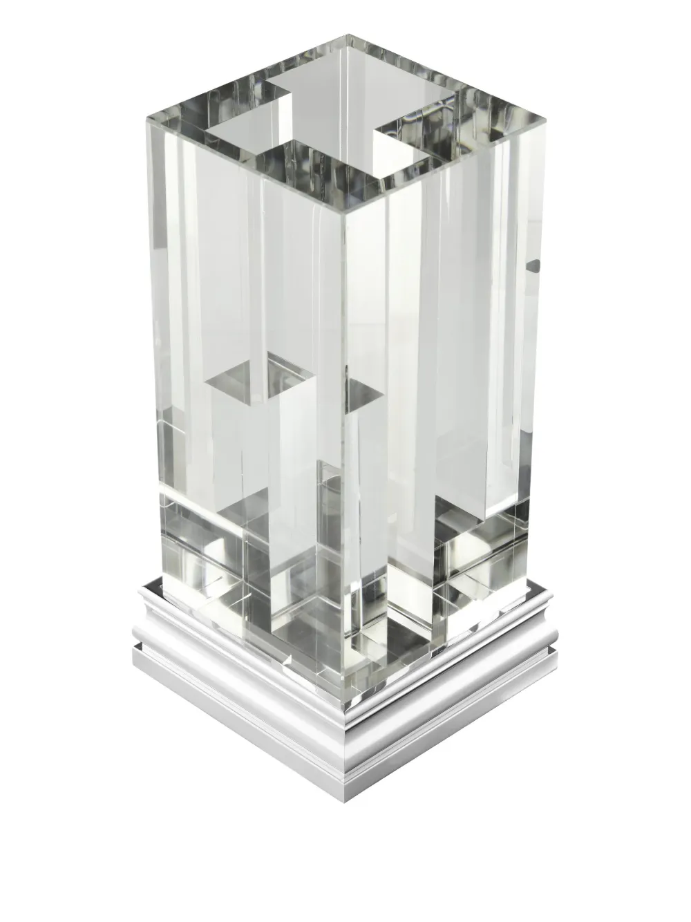 Christofle Perspectives chrome-base glass vase | Image 1