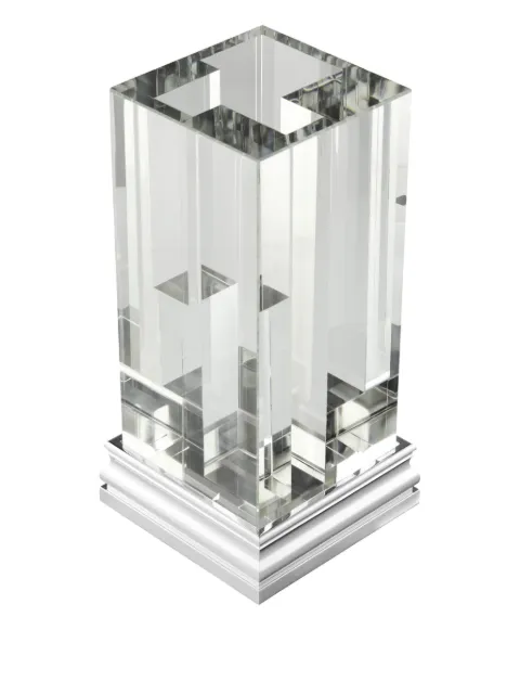 Christofle Perspectives chrome-base glass vase