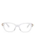 Swarovski crystal-embellished glasses - White