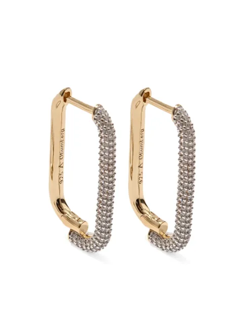 Otiumberg mosaic pavé white topaz hoops 