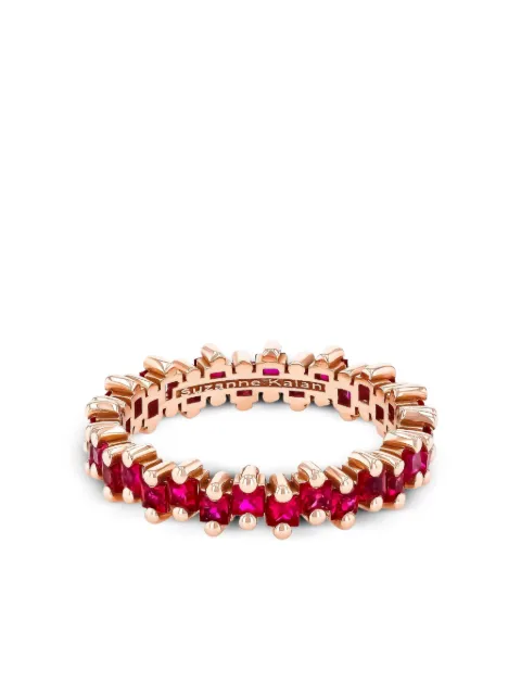 Suzanne Kalan anillo Eternity en oro rosa de 18 ct con rubí