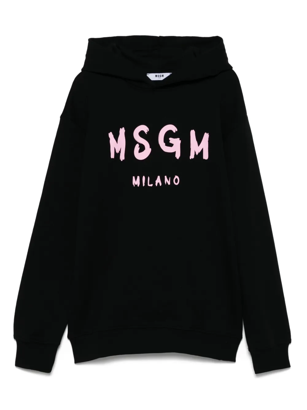 MSGM Kids Hoodie met logoprint Zwart