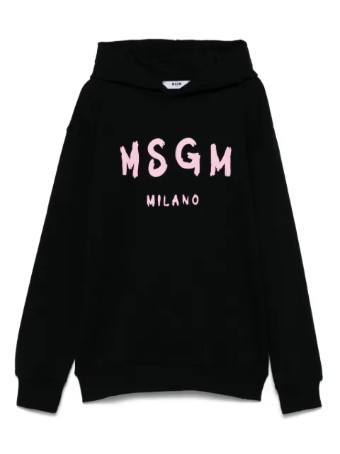 MSGM Kids logo-print hoodie