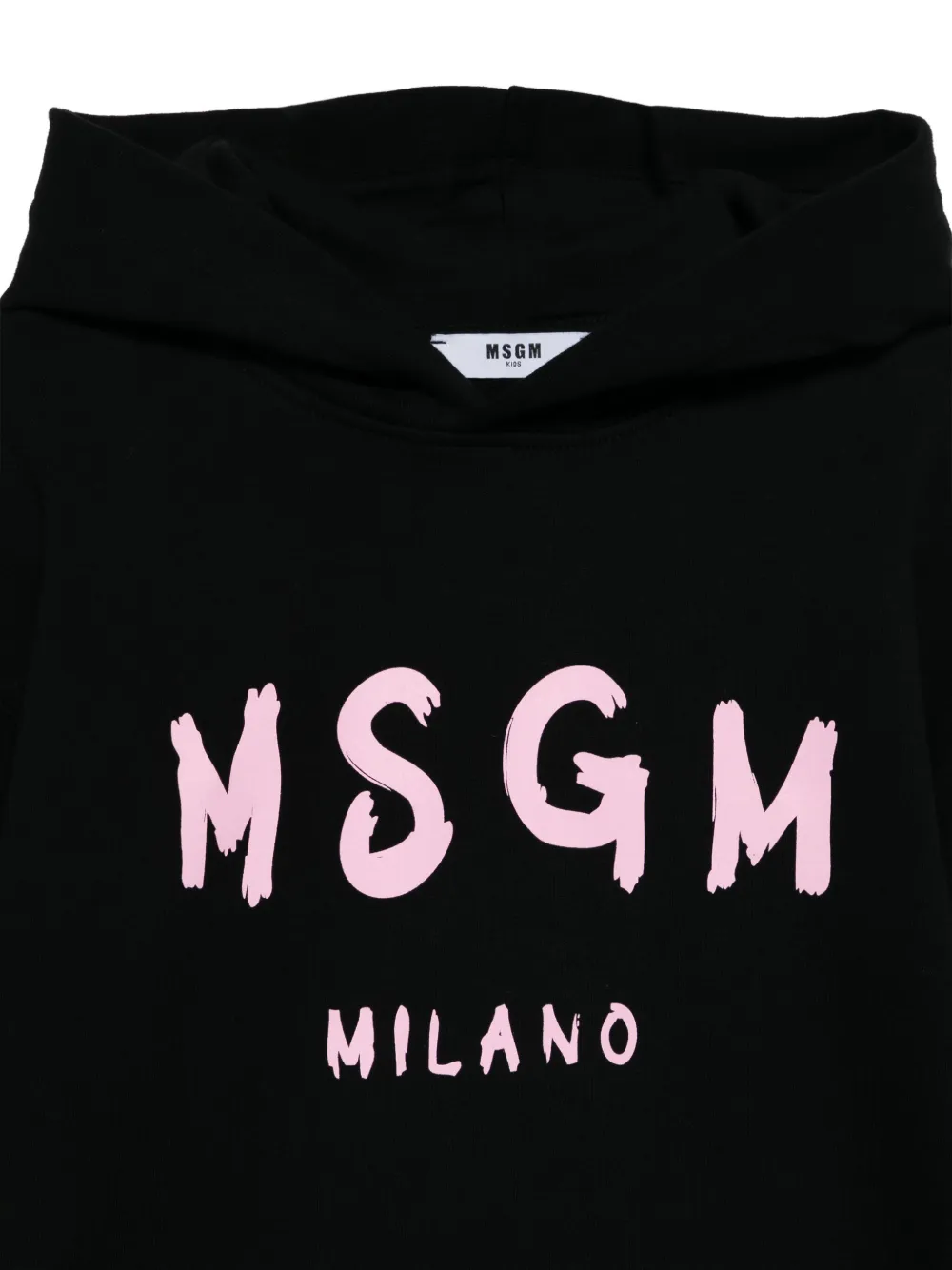 MSGM Kids Hoodie met logoprint Zwart
