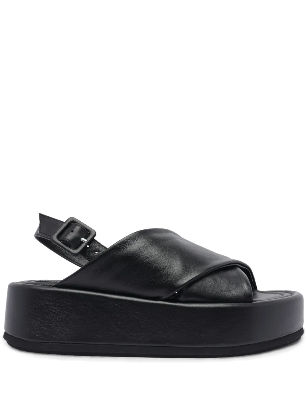 Paloma Barceló leather platform sandals Black