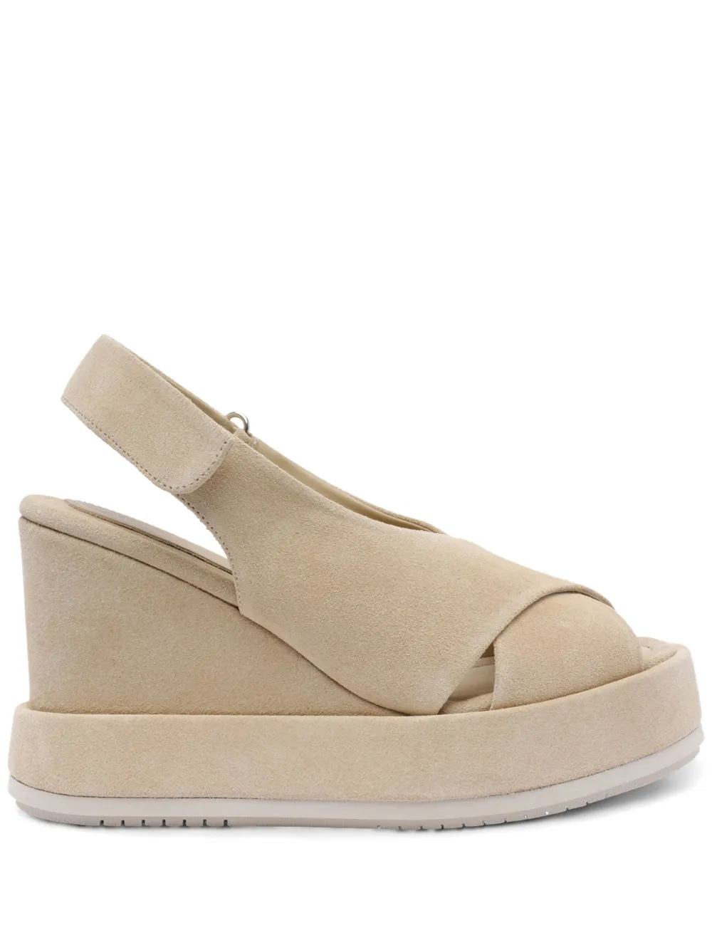 Paloma Barceló suede platform sandals Neutrals