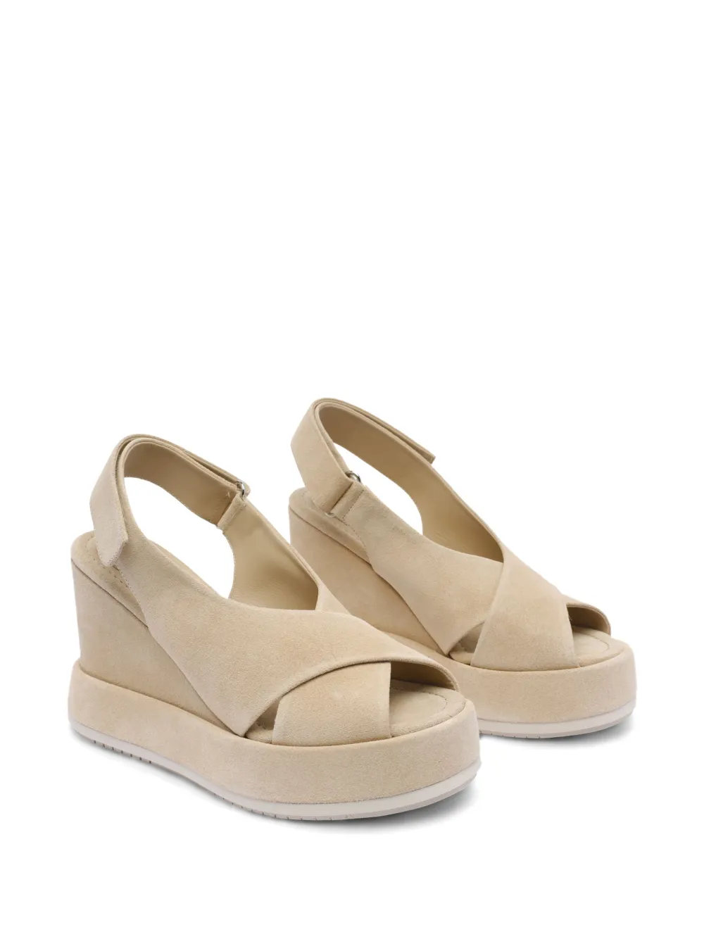 Paloma Barceló suede platform sandals Neutrals