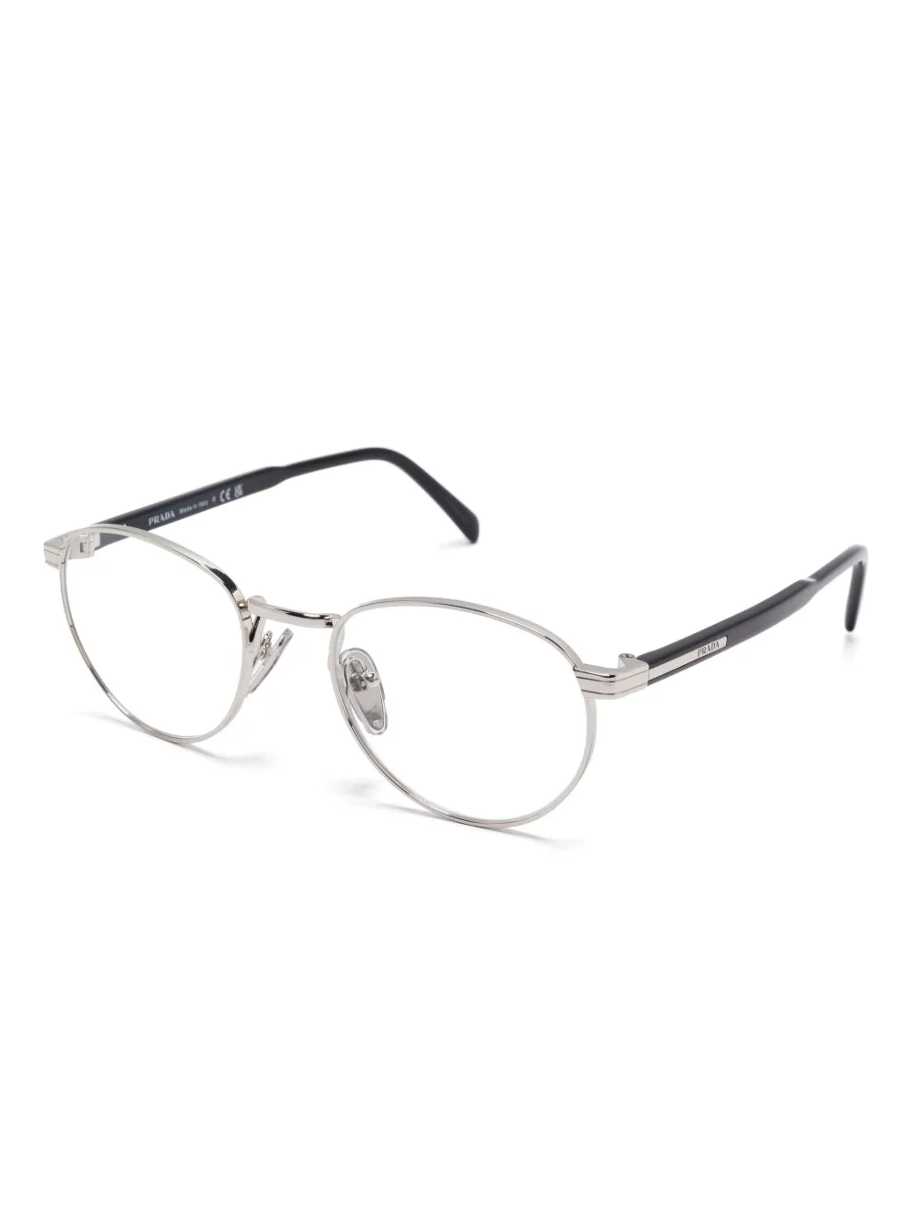 Prada Eyewear Bril met rond montuur - Zilver