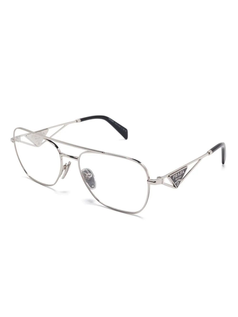 Prada Eyewear Bril met logo - Grijs