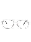 Prada Eyewear triangle-logo glasses - Grey