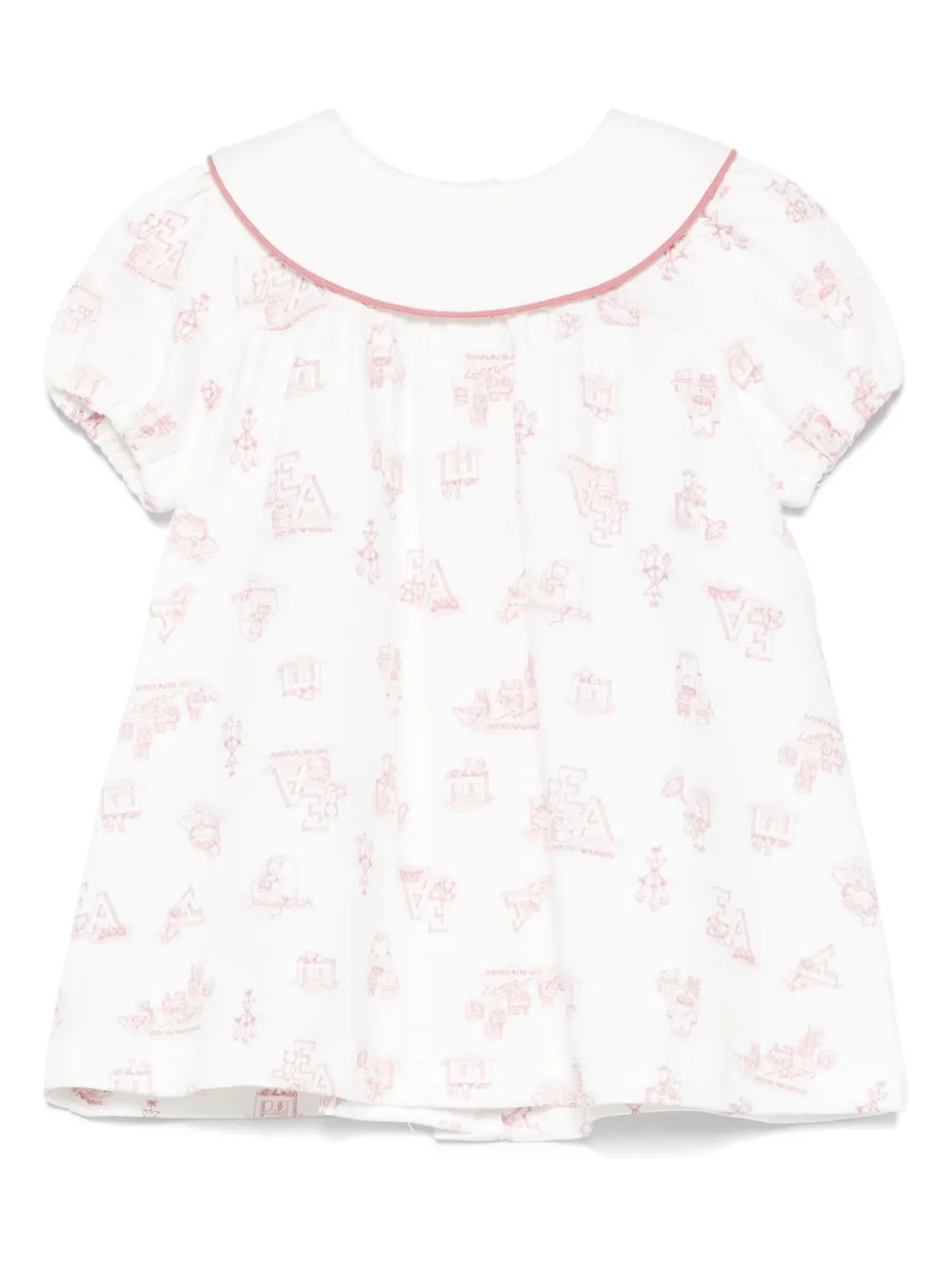 Emporio Armani Kids ロゴ ワンピース - ホワイト Emporio Armani Kids ロゴ ワンピース - ホワイト