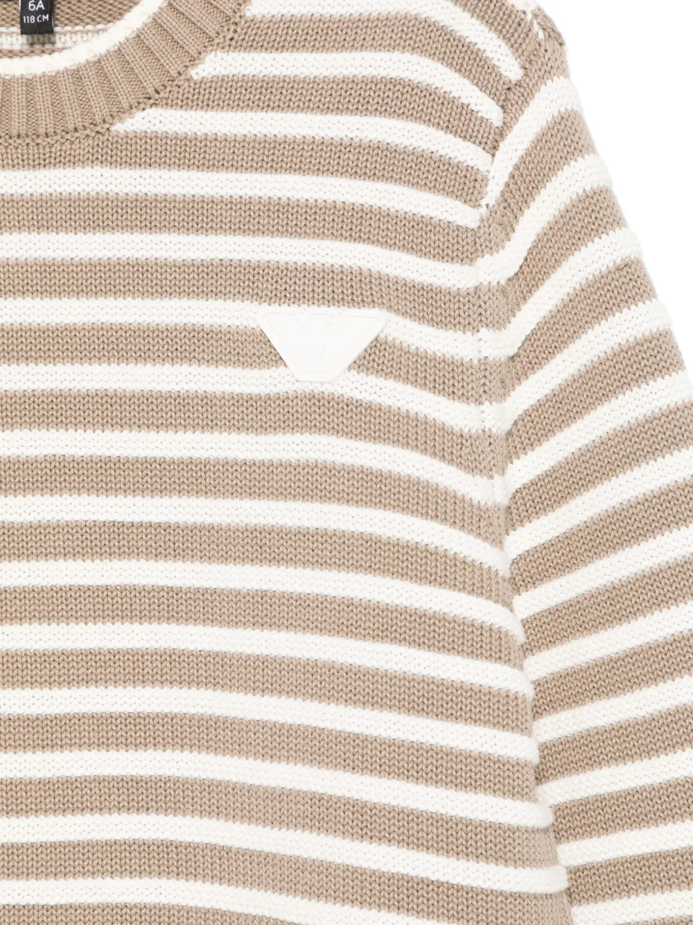Emporio Armani Kids Gestreepte trui Groen