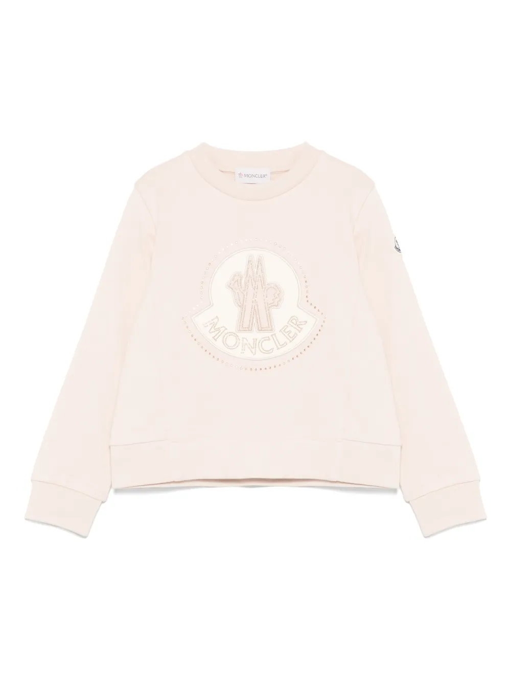 Moncler Enfant Moletom com patch de logo | Rosa | Image 1