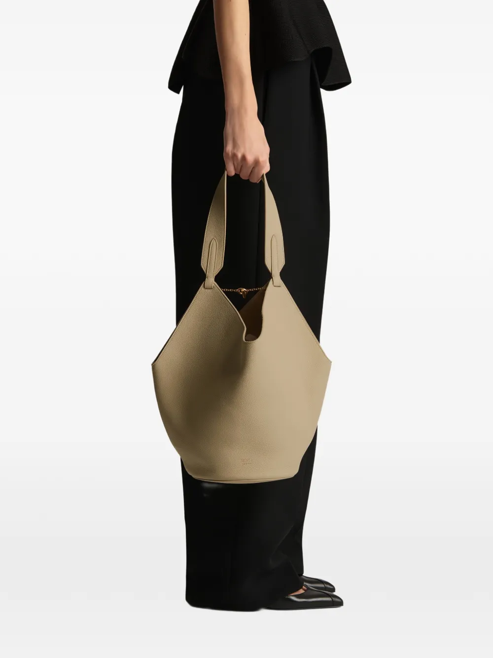 KHAITE Kleine Lotus shopper Grijs