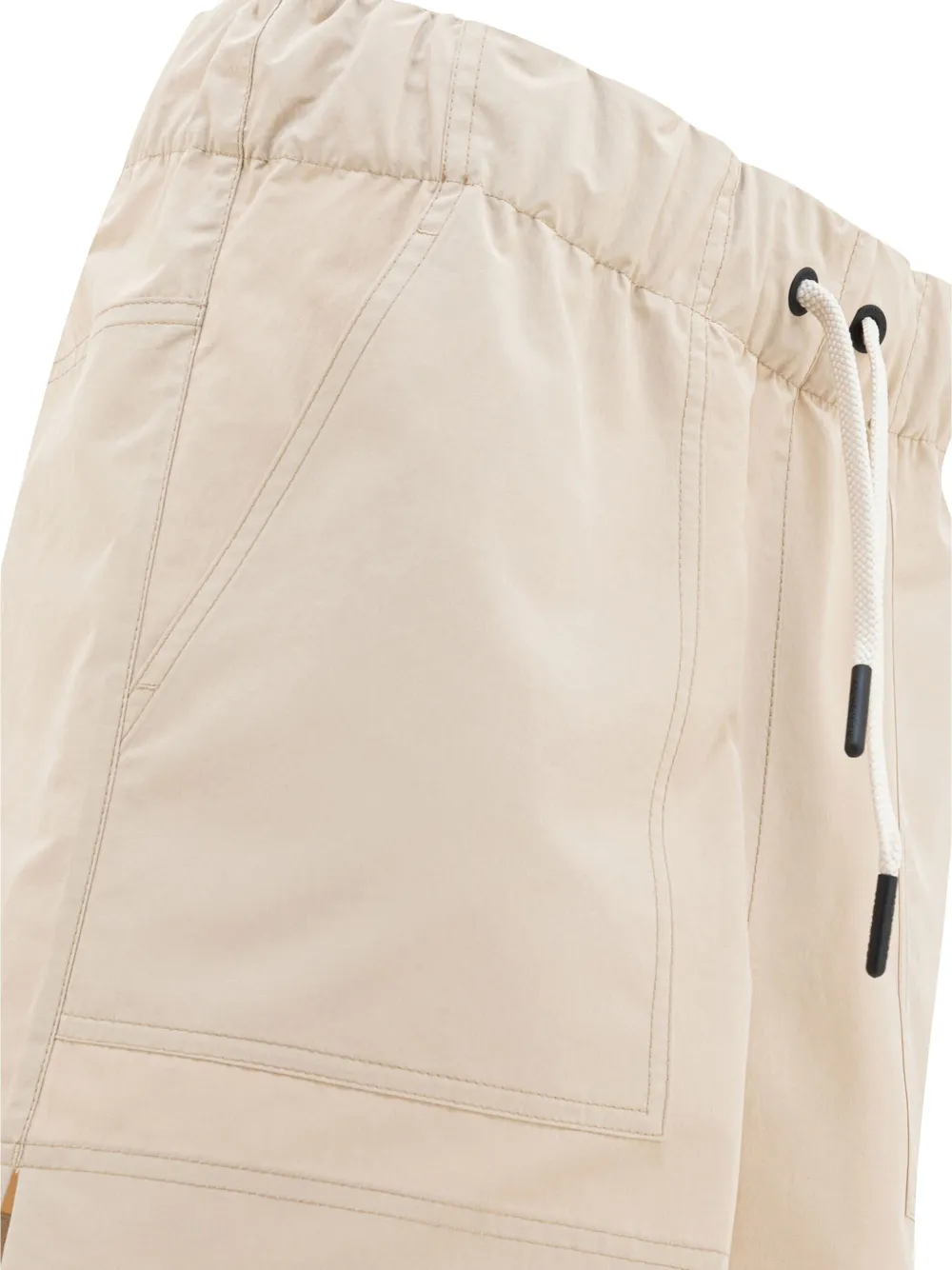 Moncler Grenoble Shorts met logo-applicatie Beige
