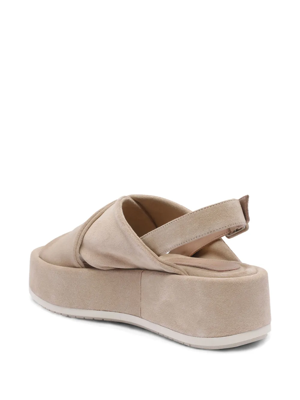 Paloma Barceló suede platform sandals Neutrals