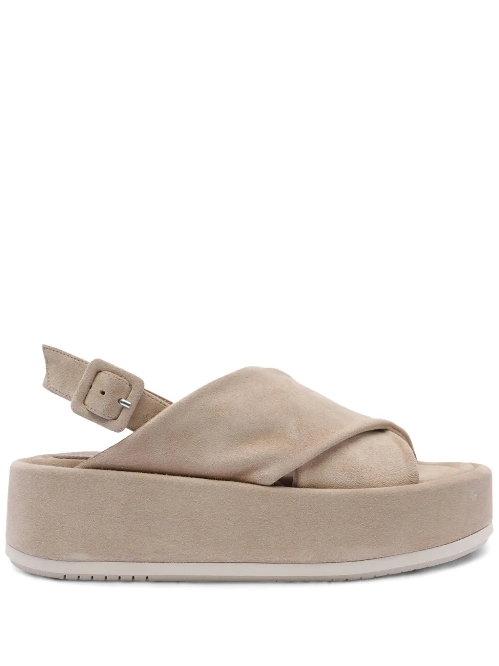 Paloma Barceló suede platform sandals Neutrals