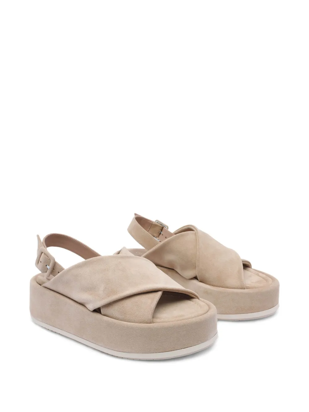 Paloma Barceló suede platform sandals Neutrals