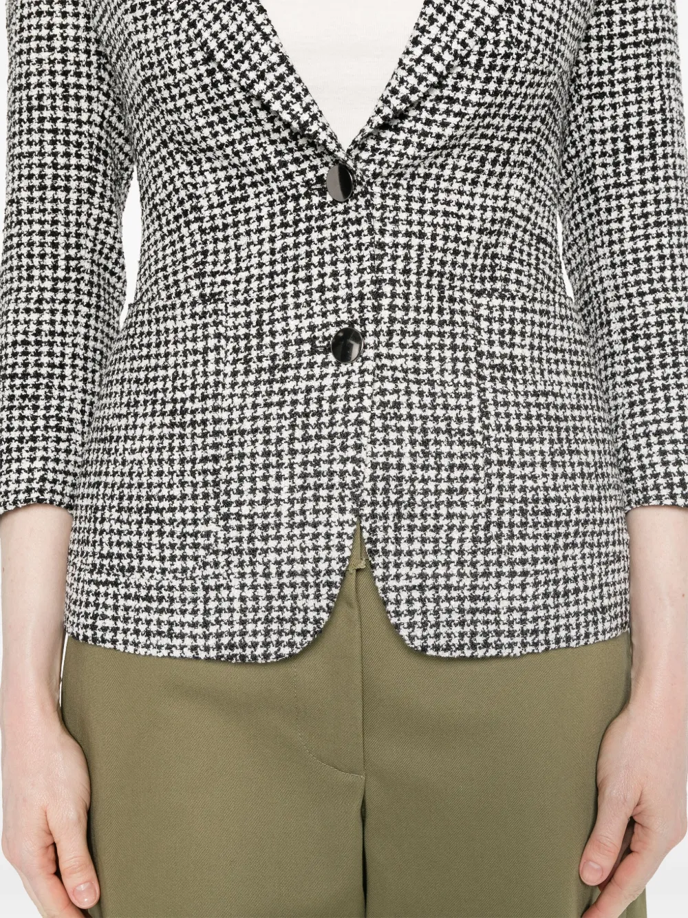 Tagliatore Blazer met pied-de-poule print Zwart