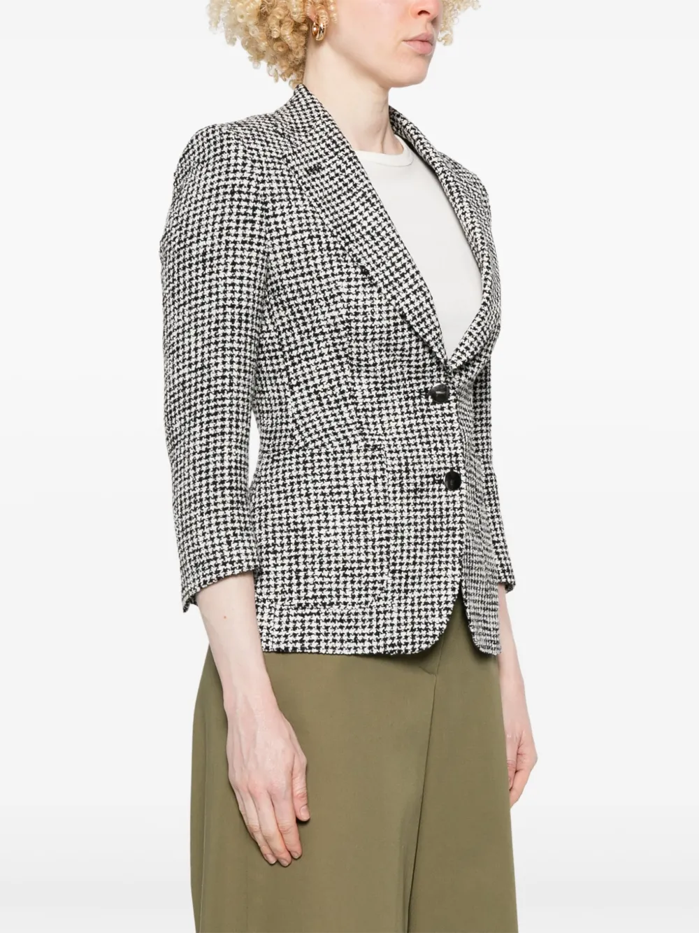 Tagliatore Blazer met pied-de-poule print Zwart