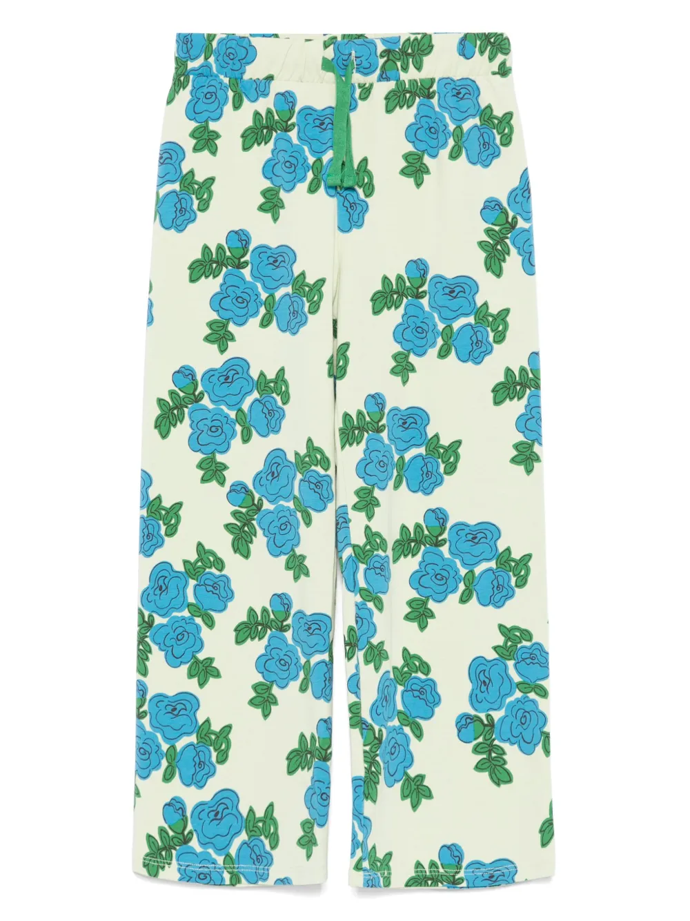 Mini Rodini Broek met rozenprint Groen