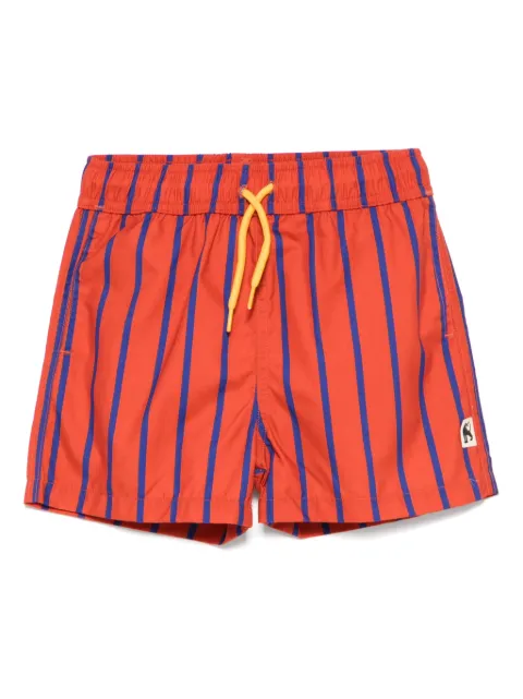 Mini Rodini shorts de playa con rayas verticales estampadas