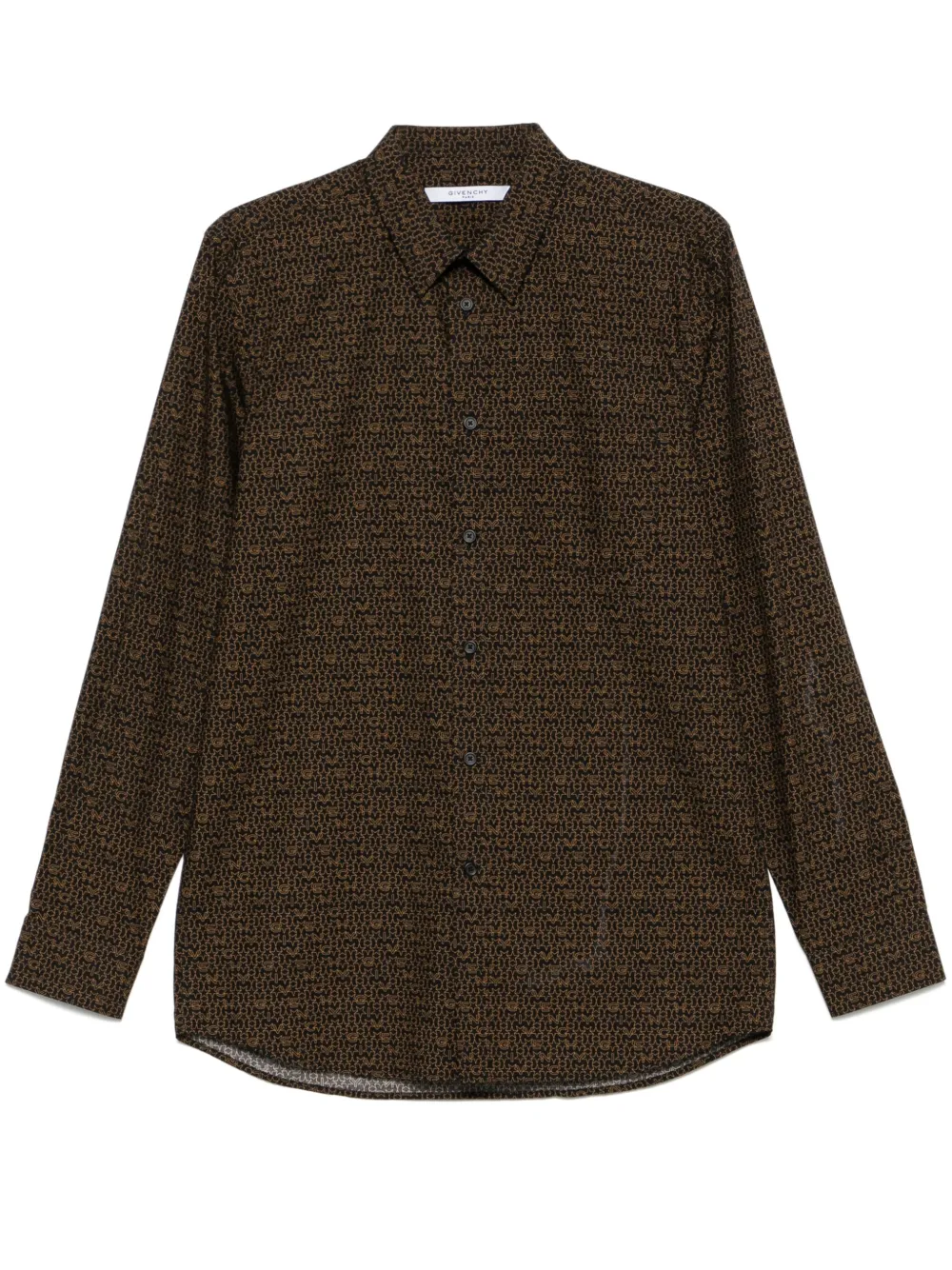 monogram-print shirt