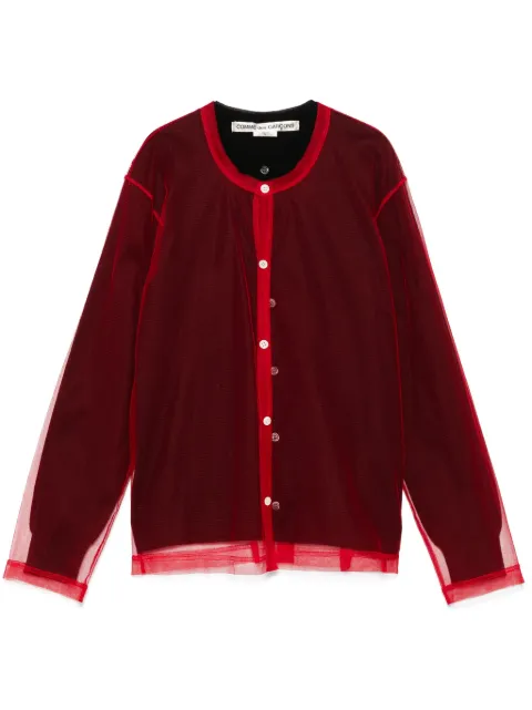 Comme Des Garçons overlay-mesh cardigan