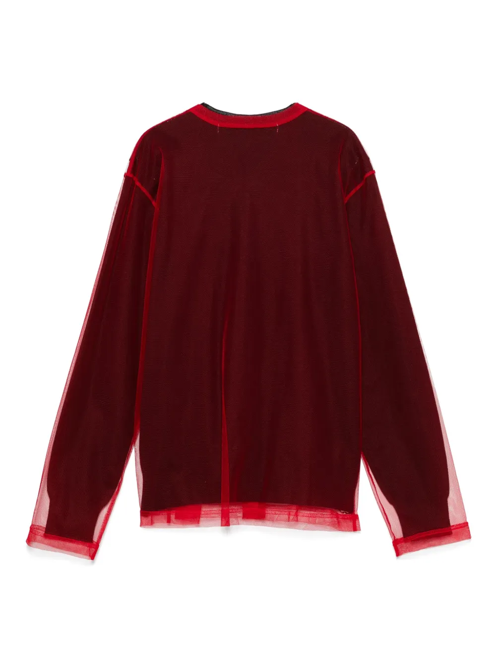 Comme Des Garçons Vest met mesh laag - Rood