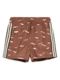 Mini Rodini seagull-pattern swimshorts - Brown