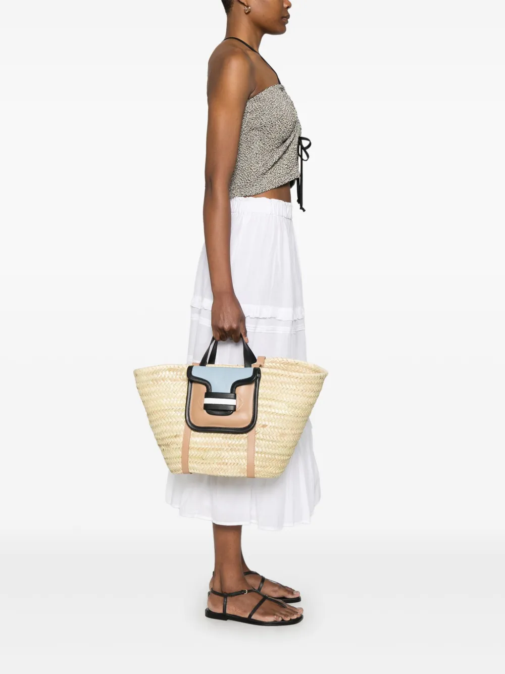 Pierre Hardy Raffia bucket-tas - Beige