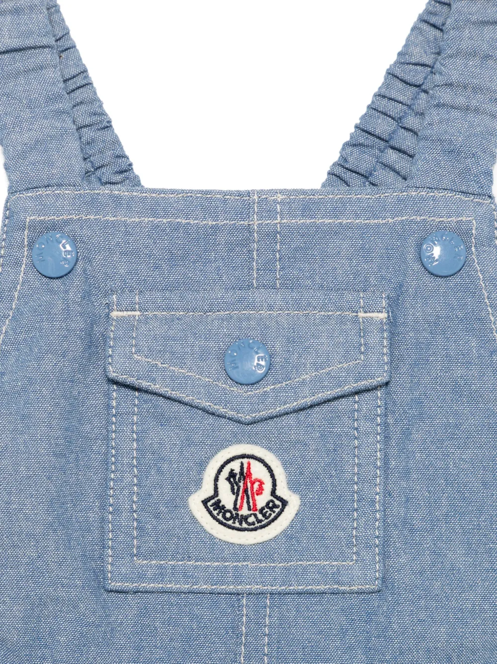 Moncler Enfant Overall met logopatch Blauw