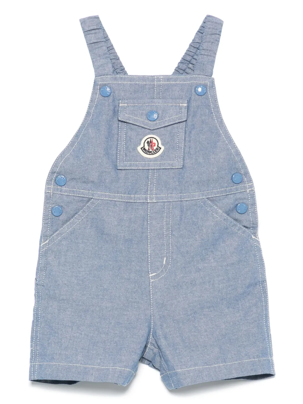Moncler Enfant Overall met logopatch Blauw