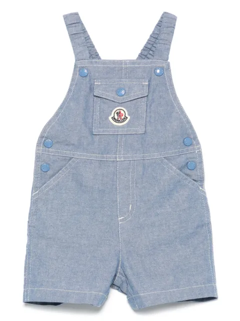 Moncler Enfant Jardineira com patch de logo