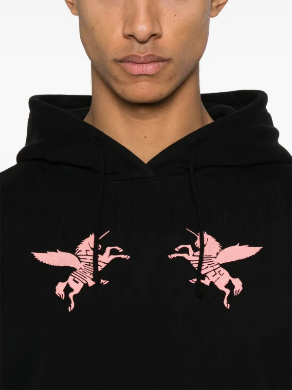 パーカー・フーディ GIVENCHY HOODIE WITH UNICORNS Givenchy unicorns-embroidered Fleece Hoodie | Black