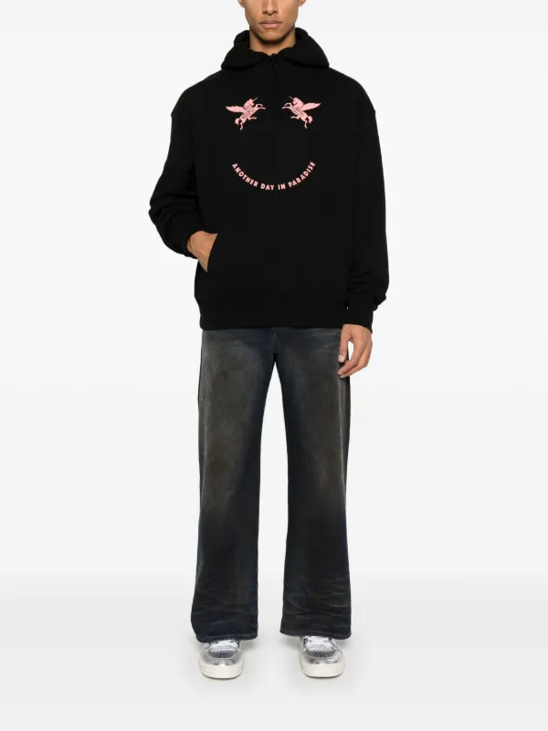 パーカー・フーディ GIVENCHY HOODIE WITH UNICORNS Givenchy unicorns-embroidered Fleece Hoodie | Black | FARFETCH
