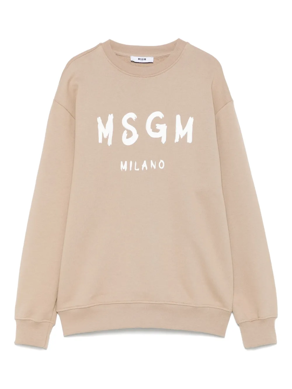 MSGM Kids Sweater met logoprint Beige