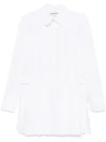 Plan C pleated playsuit - White