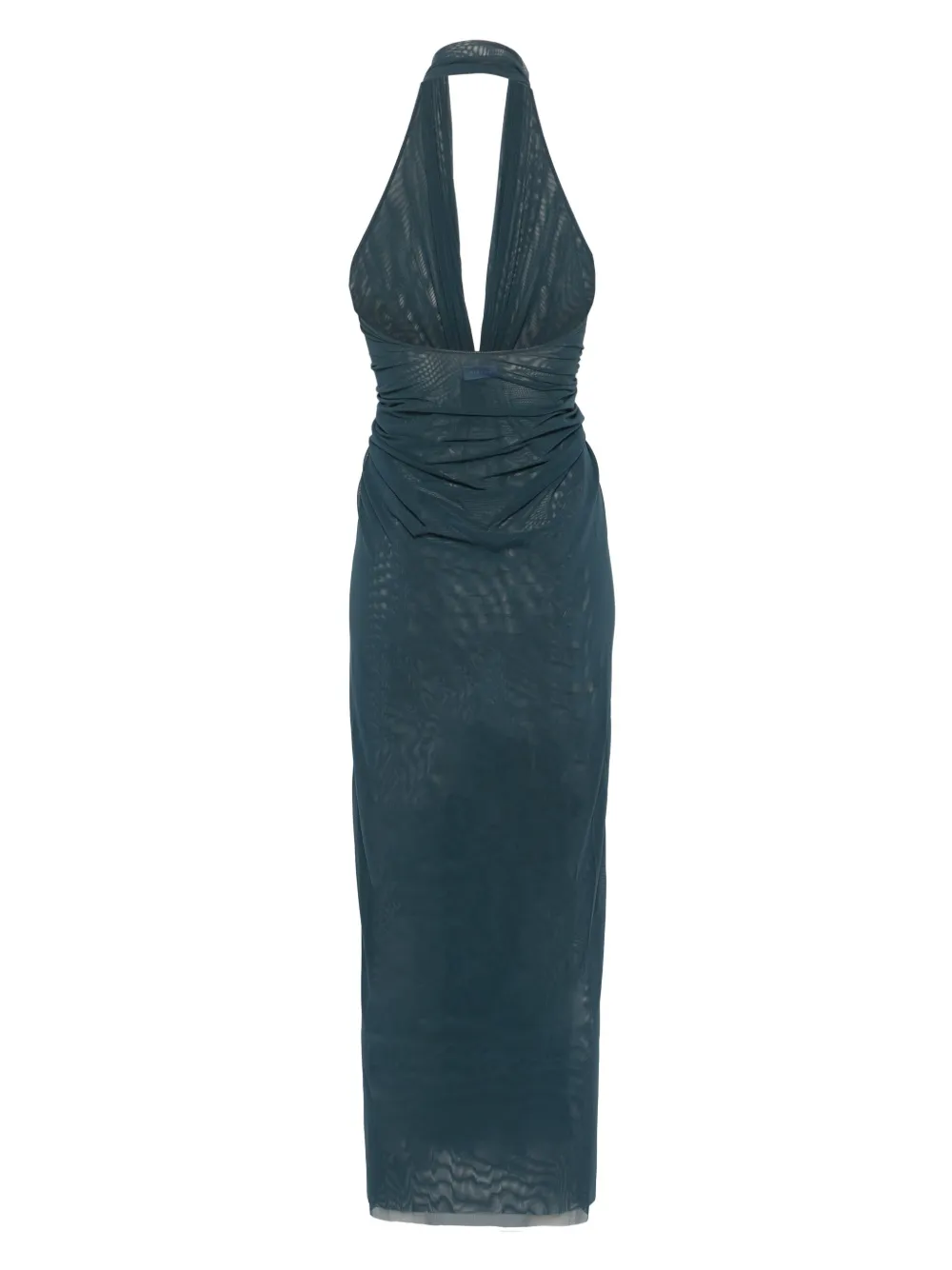 Fisico Maxi-jurk met mesh - Blauw