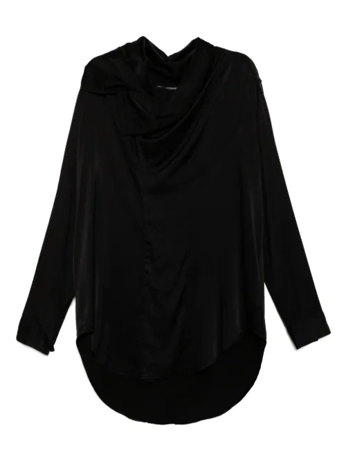 Julius chemise Wrap-Neck - Noir - Julius - Modalova