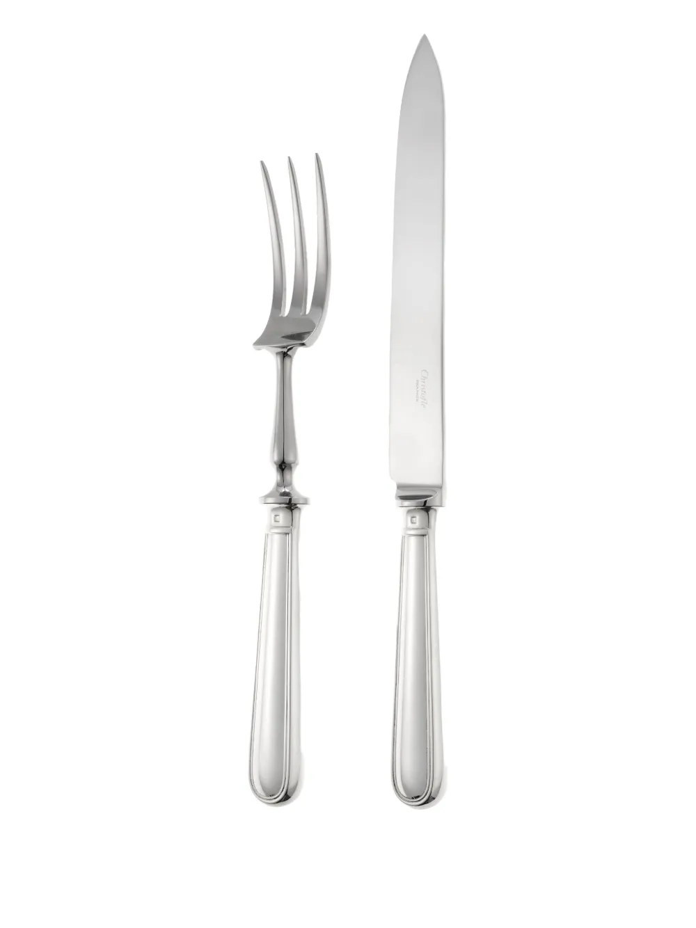Christofle Silver-plated Carving Set (set Of Two) (16.5cm) In Silver