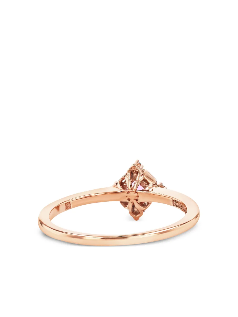 Suzanne Kalan 18kt rose gold pink sapphire and diamond ring - Roze