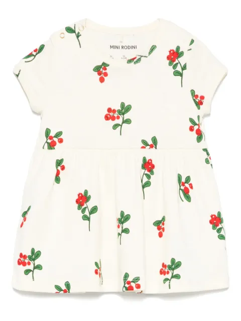 Mini Rodini lingonberries-print shortsleeved dress