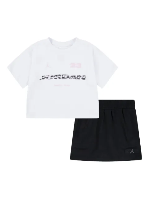 Jordan Kids logo-print skirt set 