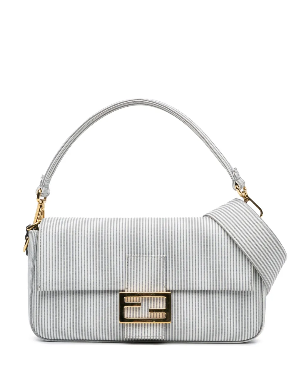 Fendi Pre-Owned sac à main Baguette en jersey à rayures (2010-2024) | gris | Image 1