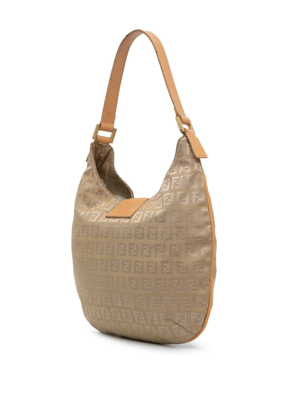 Fendi Pre-Owned 2000-2010 Zucchino canvas hobo tas - Bruin