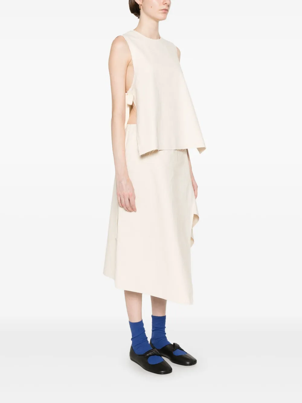 Plan C Katoenen top Beige