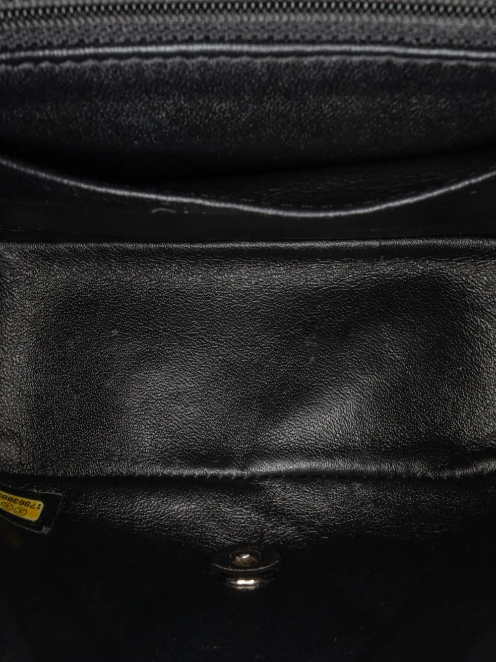 Pre-owned Chanel 2012-2013 Mini Square Classic Patent Single Flap Crossbody Bag In Black