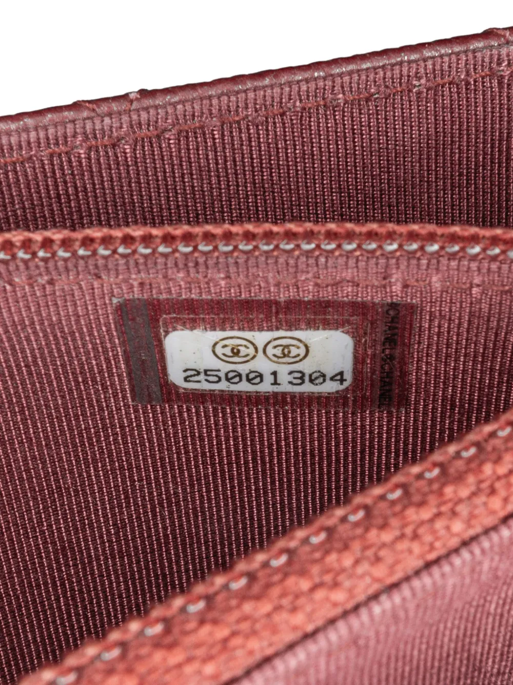 Pre-owned Chanel 2018 Quilted Caviar Square Wallet On Chain Crossbody Bag In Red