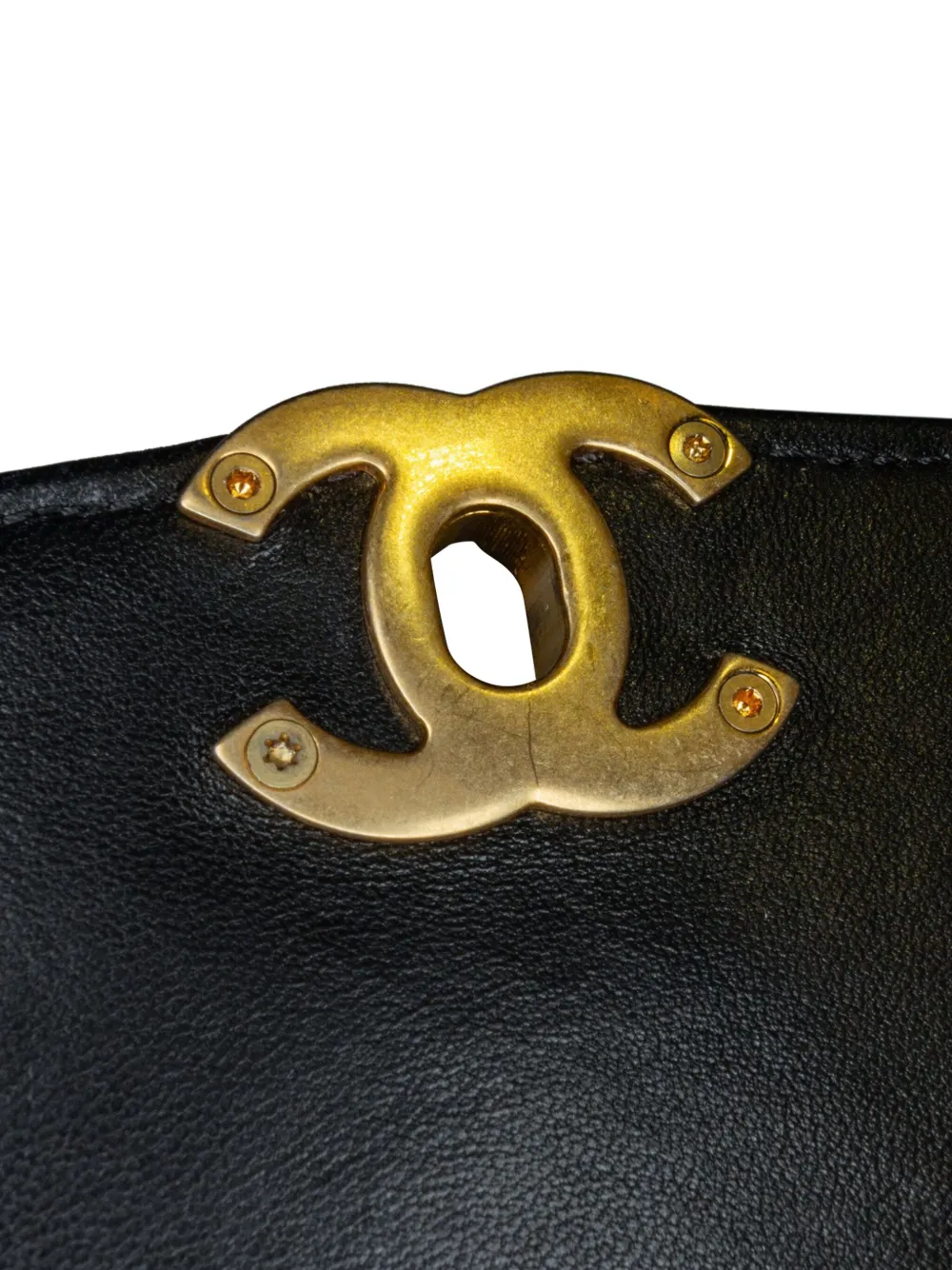 Pre-owned Chanel 2020 Quilted Lambskin Cc Coin Flap Crossbody Bag In Black
